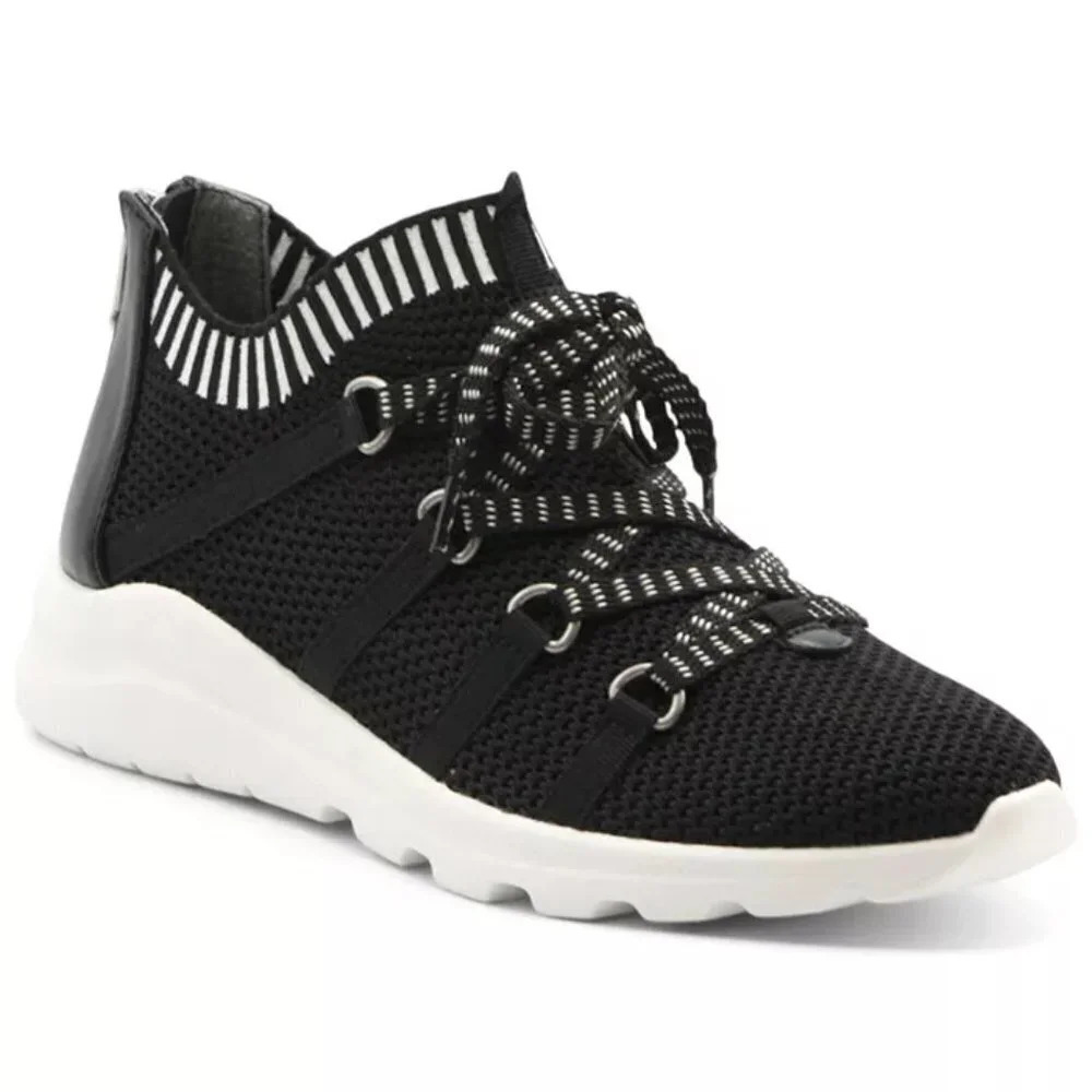 Adrienne Vittadini Tallie Stretch Knit Sport Lace-Up Sneaker Sz: 10